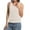 Beige, variant on Women's Casual Banded Bottom Cami Shirt V Neck Sleeveless Loose Summer Tank Top Camisole