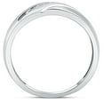 thumbnail image 3 of Pompeii Mens 1/3ct Diamond Wedding Ring 10k White Gold Anniversary Band (H/I,I1-I2), 3 of 6