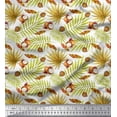 thumbnail image 1 of Soimoi Rayon Fabric Tropical Leaves & Coconut Fruits Fabric Prints By Yard 42 Inch Wide, 1 of 1