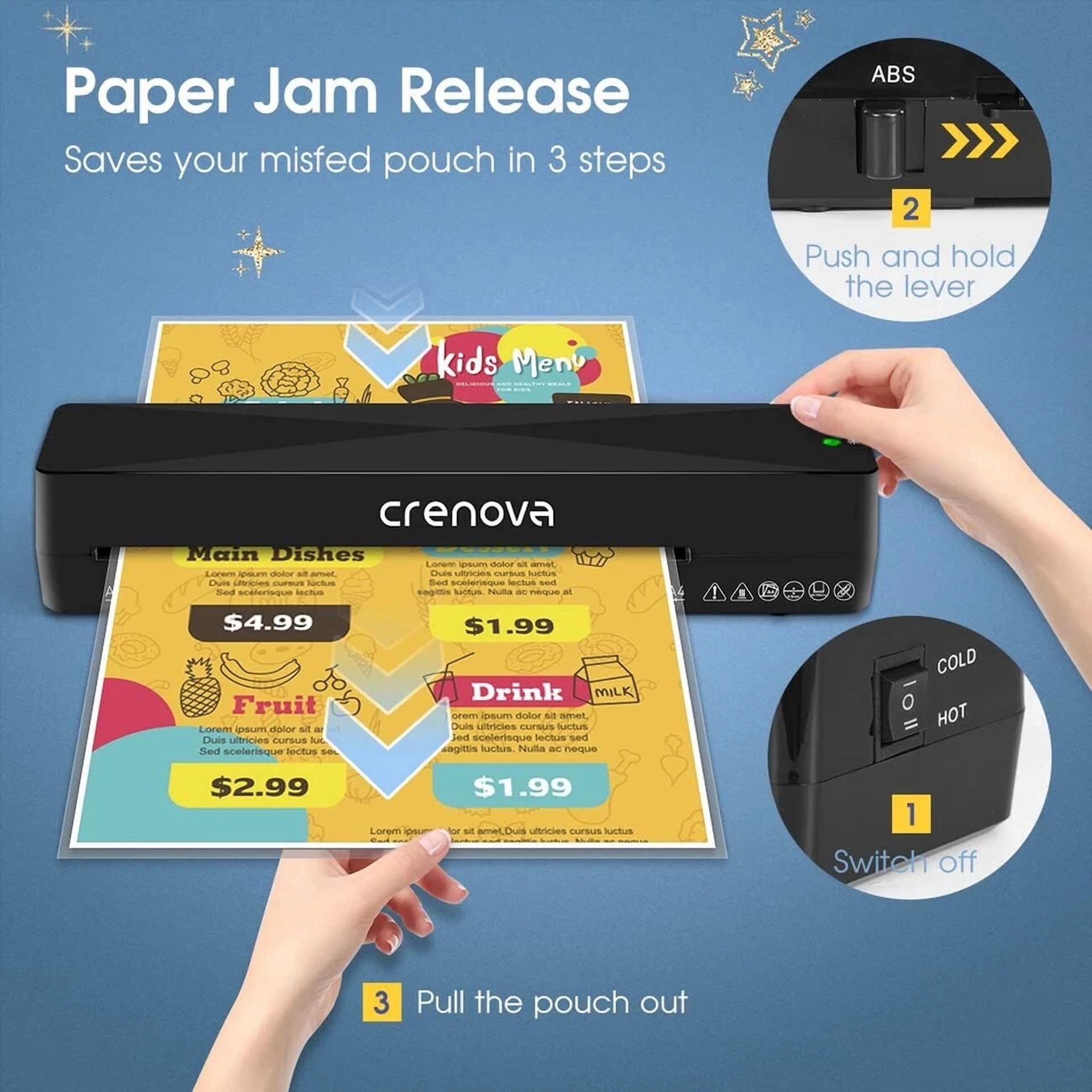 CIRCLE- Crenova A4 Hot&Cold Laminator 9 Inch Laminating Machine For Home Office