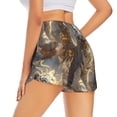thumbnail image 3 of Bixox Women's Golden White Tiger pattern 2 in 1 Running Shorts - Lightweight Athletic Workout Gym Yoga Shorts Liner with Pockets - Medium, 3 of 5