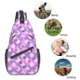 thumbnail image 6 of ZICANCN Crossbody Sling Bags for Women Men,Pink Geometric Polka Dots Casual Shoulder Backpacks for Hiking Daypacks, 6 of 9
