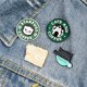 thumbnail image 2 of Creativo Café Y Gato Y Perro Serie Broche De Aleación Esmalte Insignia Para Mochila Y Decoración De Ropa, 2 of 4