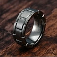 thumbnail image 2 of 100S JEWELRY Gunmetal Tungsten Rings For Men Wedding Band Brick Pattern Promise Engagement Size 6-16 (Tungsten Carbide, 13.5), 2 of 6
