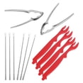 thumbnail image 3 of MasteelfCA 12Pcs Crab Leg Pliers Set Lobster Shell Forks Opener Seafood Pick Tools, 3 of 8