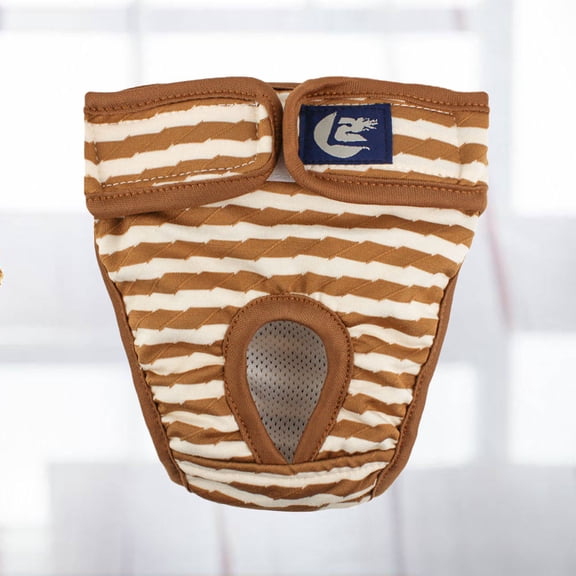 EXHUMKY Dog Panties Prevent Mating Brown Pet Clothes for Untrained Puppies 1Pcs