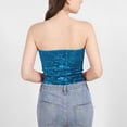 thumbnail image 3 of Umfun Women's Scene-Stealing Sequin Tube Top - Sparkly Glitter Crop Top, Dazzling Strapless Bandeau for Night Out, Rave & Daily Wear, 3 of 8
