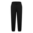 thumbnail image 3 of Pantalones largos para hombre, lisos, a la moda, informales, con bolsillos, cintura elástica, pantalones largos, pantalones deportivos, pantalones de poliéster para hombre., 3 of 5
