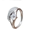 thumbnail image 3 of Clearance Jewelry Under $5 VerPetridure Exquisite Hollow Out Ring flank inlaid zircon feather ring women's jewelry, 3 of 4