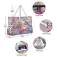 thumbnail image 5 of DIXRUYEE Beach Cooler Travel Tote Bags Beach Bag Fashion Butterflies Colorful Birds Flowers Printed, 5 of 7