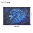 thumbnail image 2 of Toilet Rug Set Non-Slip Bathroom Rugs Soft Plush Machine Washable Contour Bath Mat Leo Of Zodiac 24x20/24x16, 2 of 9