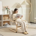 thumbnail image 2 of HOMCOM Fauteuil Moderne, Fauteuil d'Appoint Rembourré avec Pied Courbé Crème, 2 of 10