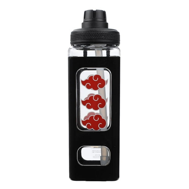 Botella de agua Bioworld Naruto Akatsuki Clouds 700 ml negra