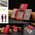 thumbnail image 6 of Decase Premium Flip Magnetic Wallet Case Compatible with Samsung Galaxy S24 FE,Shockproof RFID Wallet Protection Cover with Credit Card & Cash Slot,PC+TPU & PU Leather Hybrid Back Cover,Red, 6 of 12