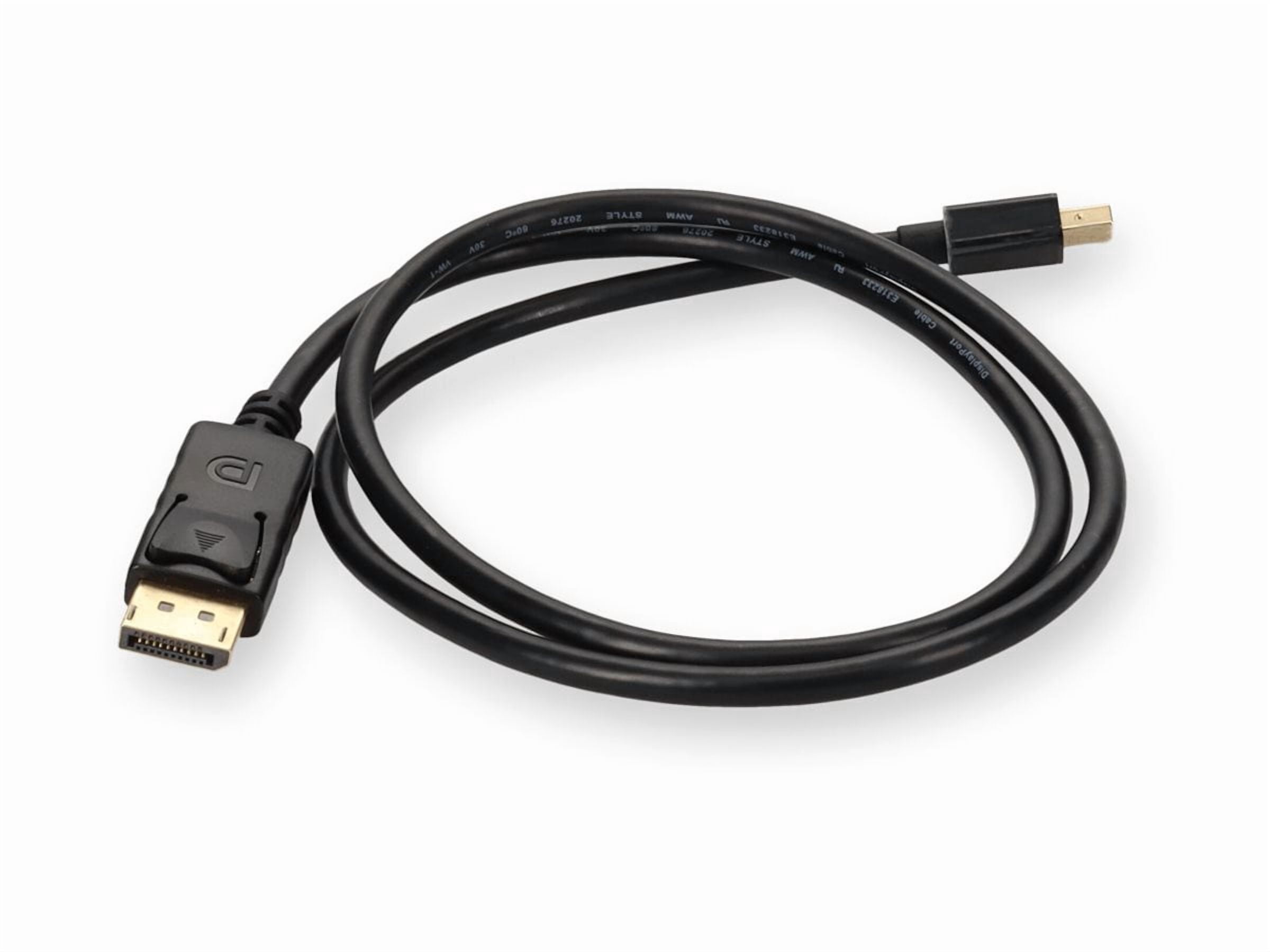 AddOn 3ft Mini-DisplayPort 1.2 Male to DisplayPort 1.2 Male Black Cable For Resolution Up to 3840x2160 [4K UHD] (minidp2dp12mm3)