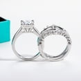 thumbnail image 6 of AnuClub Cushion Cut Moissanite Engagement Rings Bridal Set 4.52cttw(3CT Center Stone) D Color VVS1 925 Sterling Silver 3-in-1 Wedding Promise Ring for Women with Certificate, 6 of 8