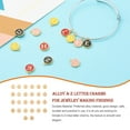 thumbnail image 4 of 26 Pieces Initial Letter Charms Handmade Hanging Pendant Double-sided Alloy Charm DIY Crafting Earring Using Accessories Peach Color, 4 of 6