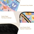 thumbnail image 5 of FORMRS Makeup Bag Travel Cosmetic Organizer for Women Fold Flat Zipper Pouch with Handle, Blue Flowers, 5 of 8