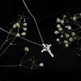 thumbnail image 4 of Rosec Jewels Lab Grown Diamond Cross Necklace with Heart (EF-VS Quality Diamond, Chain Included) - Ready to Gift for Christmas, 14K White Gold, 4 of 8