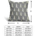 thumbnail image 5 of Christmas Pillow Covers 18x18 Set of 2 Grey Xmas Tree Rustic Style Winter Print Decorative Outdoor Pillowcases Holiday Decorations Throw Cushion Case Decor for Couch Sofa Bed, 5 of 5