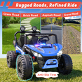 thumbnail image 5 of East doll 24V Ride on UTV, 2 Seater Ride on Toys, Kids Electric Car with Remote Control, 4 Power Vehicle Wheels, 800W Motors, 5.1 MPH, 3-7Y, Music, Blue, 5 of 11
