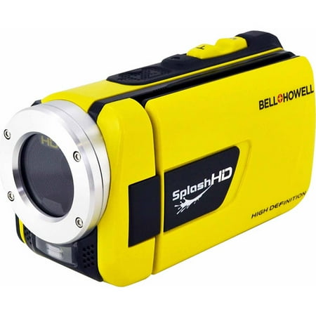 Bell+Howell Splash WV30HD Yellow 1080p HD Waterproof Camcorder with 8x Digital Zoom, 3