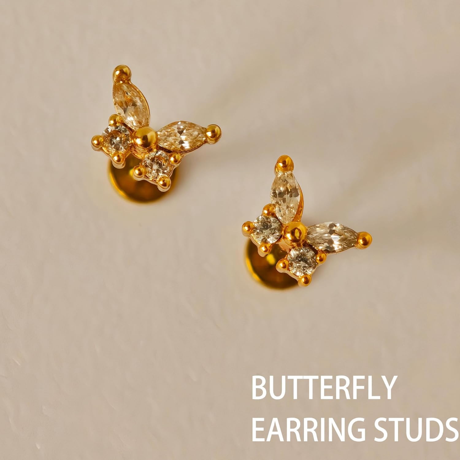 Titanium Flat Back Best Earring Studs 16G Tragus, Helix Piercing together with Cartilage Earrings for Women, Internally Threaded Piercing Jewelry[y407]