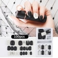 thumbnail image 4 of Soidarity 1 Juego de uñas sin pegamento de longitud media estilo cuadrado prensa mate en envolturas de cobertura completa suministros de salón kit de Juegos de manicura Diez Soidarity CE011881-10B, 4 of 6