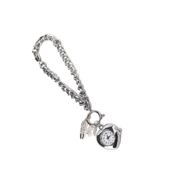 Romance Heart Locket Bracelet Vintage Pocket Watch Charm Jewelry Gift for Her