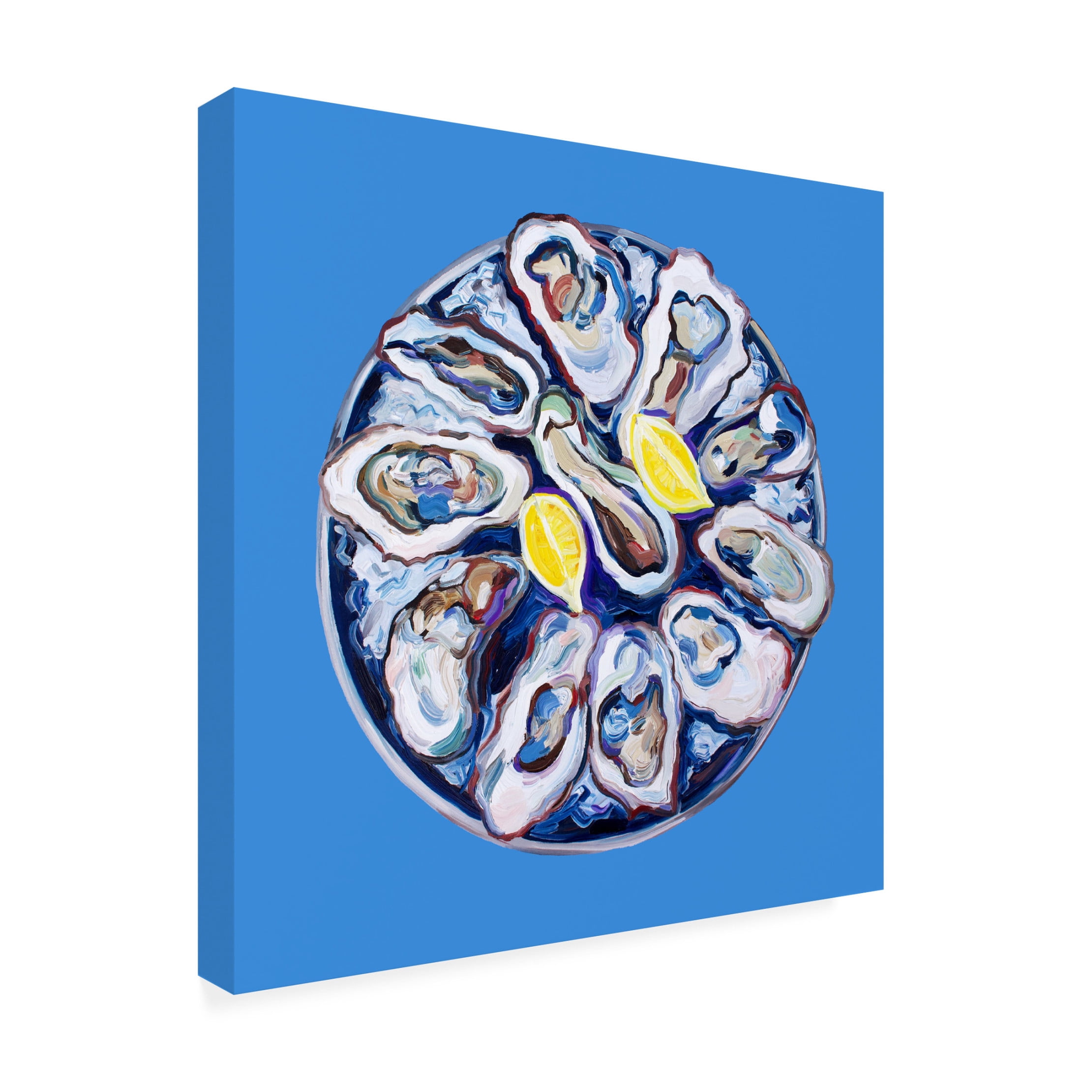 Trademark Fine Art Alice Straker Plate of Oysters Canvas Wall Art