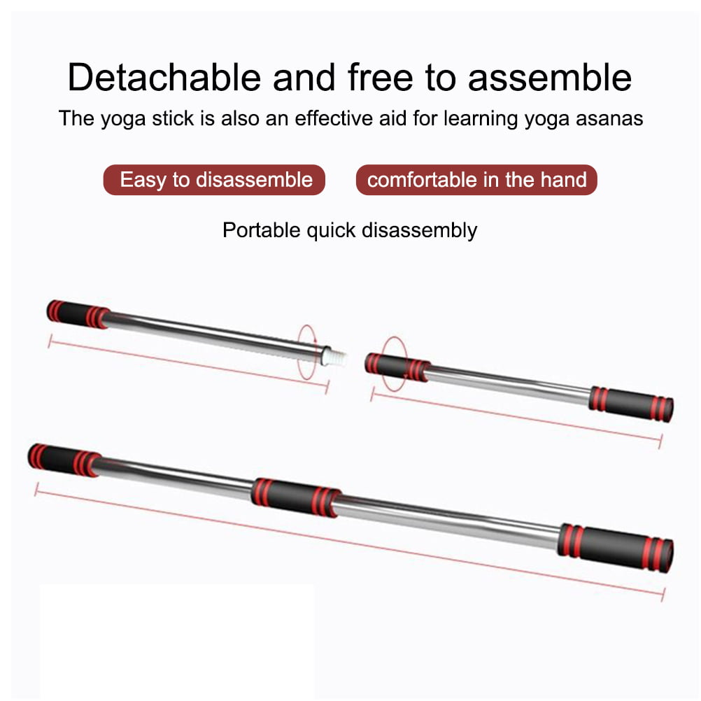 80cm Gogokids Yoga Bar Back Correction Stick 2 Sticks Body Bar for Dancing Fitness Exercise Assistant 