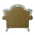 thumbnail image 3 of Leatherette Chair with Diamond Stitching and Carvings White and Beige, 3 of 4