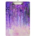 thumbnail image 2 of FMSHPON Spring Purple Flowers Clipboard Hardboard Wood Nursing Clip Board and Pull for Standard A4 Letter 13x9 inches, 2 of 7