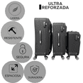 thumbnail image 5 of Juego 3 Maletas De Viaje Jony Tela Grande 28" Mediana 24" Chica 10" Ruedas 360 Y Candado Numerico, 5 of 5