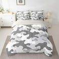 thumbnail image 2 of jejeloiu Gray Vintage Camo 7pcs Bedding Comforter Set,Western Farmhouse Camouflage Queen Bedding Sets For Boys Men Reversible, 2 of 8