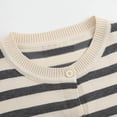 thumbnail image 7 of Wang6 Women Lightweight Oversize Cardigans Sweaters Trendy Long Sleeve Button down Knit Sweater Fall Crew Neck Striped Printed Knitted Outwear Tops Grey XXL, 7 of 7
