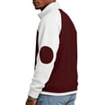 thumbnail image 3 of Jalioing Sweatshirts for Men Casual Color Block Half Zip Stand Collar Texture Pullover Shirt Fashion Long Sleeve Tops, 3 of 6