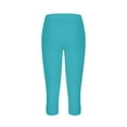 thumbnail image 6 of Up to 65% off Women's Capri Pants, 2PCWomen's Summer High Waisted Solid Color Capris Matching Slim Fitting Yoga Gym Pants(Sky Blue,L), 6 of 6