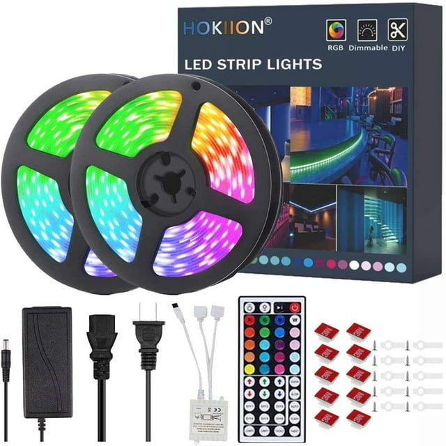 65.6FT/20M Led Strip Lights Kit, Ultra-Long Color Changing Light Strip with Remote, SMD 5050 600 LEDs RGB Led Lights for Bedroom, DimmabLed Tape Lights for Home, Kitchen, Ceiling