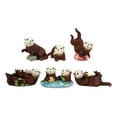 thumbnail image 2 of Ebros Colorful Nautical Pacific Sea Otters Family Miniature Figurines Set of 6, 2 of 6