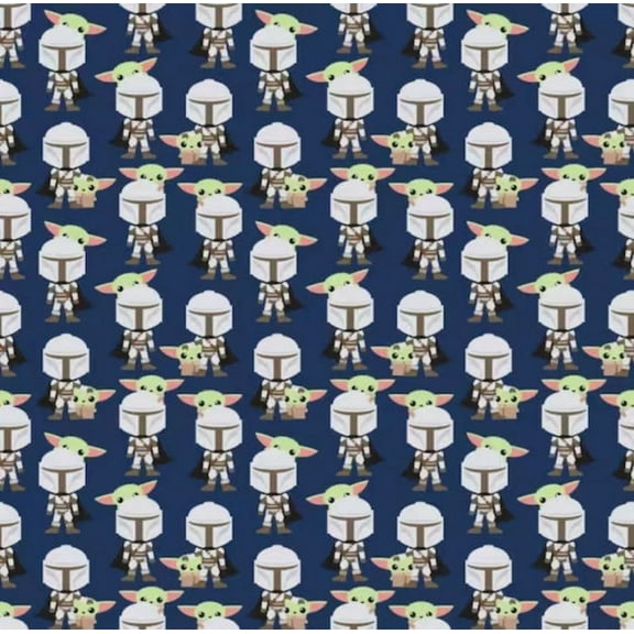 Star Wars Mando Hello Friend Flannel Fabric