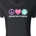 thumbnail image 4 of Inktastic Rescue Dogs Peace Love Rescue Pet Gift Women's T-Shirt, 4 of 5