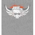 thumbnail image 2 of No Fear Skull With Wings Vintage Logo Adult Heather Gray Long Sleeve Hoodie-3XL, 2 of 3