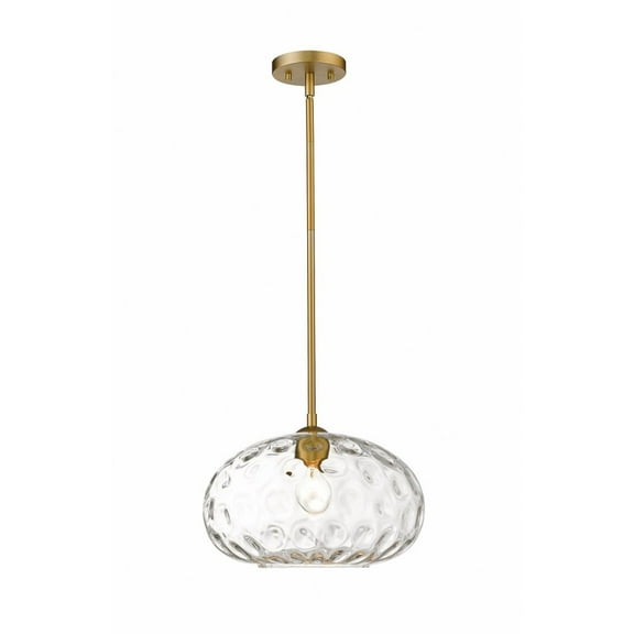 1 Light Pendant In Urban Style 14 Inches Wide By 10 Inches High-Olde Brass Finish Z-Lite 490P14-Obr