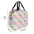 thumbnail image 2 of Pofeuu Colorful Rabbit Print Lunch Bag Lunch Box Large Capacity Insulated Lunch Bag for Adult, Leakproof Reusable Lunch Tote Bags for Work, 2 of 5