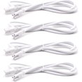 thumbnail image 1 of 4FT 1.2 Meter T5 T8 Tube Light Fixture LED Linkable Cords, Double end Connector Cable, Power Extension Wire for LED Integrated Single Fixture, Shop Light, Garage Light, Under Cabinet Light, Pack of 4, 1 of 7