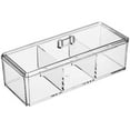 thumbnail image 1 of Miangastore Transparent Reusable Plastic Tea Organizer for Bags with Divided Design for Storage 6.3"x3.9"x5.5", 1 of 8