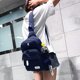 thumbnail image 3 of Bolso grande de mensajero de pecho deportivo de color puro retro para mujer (azul oscuro) Tmvgtek Oficina Multiescena Multifunción, 3 of 8