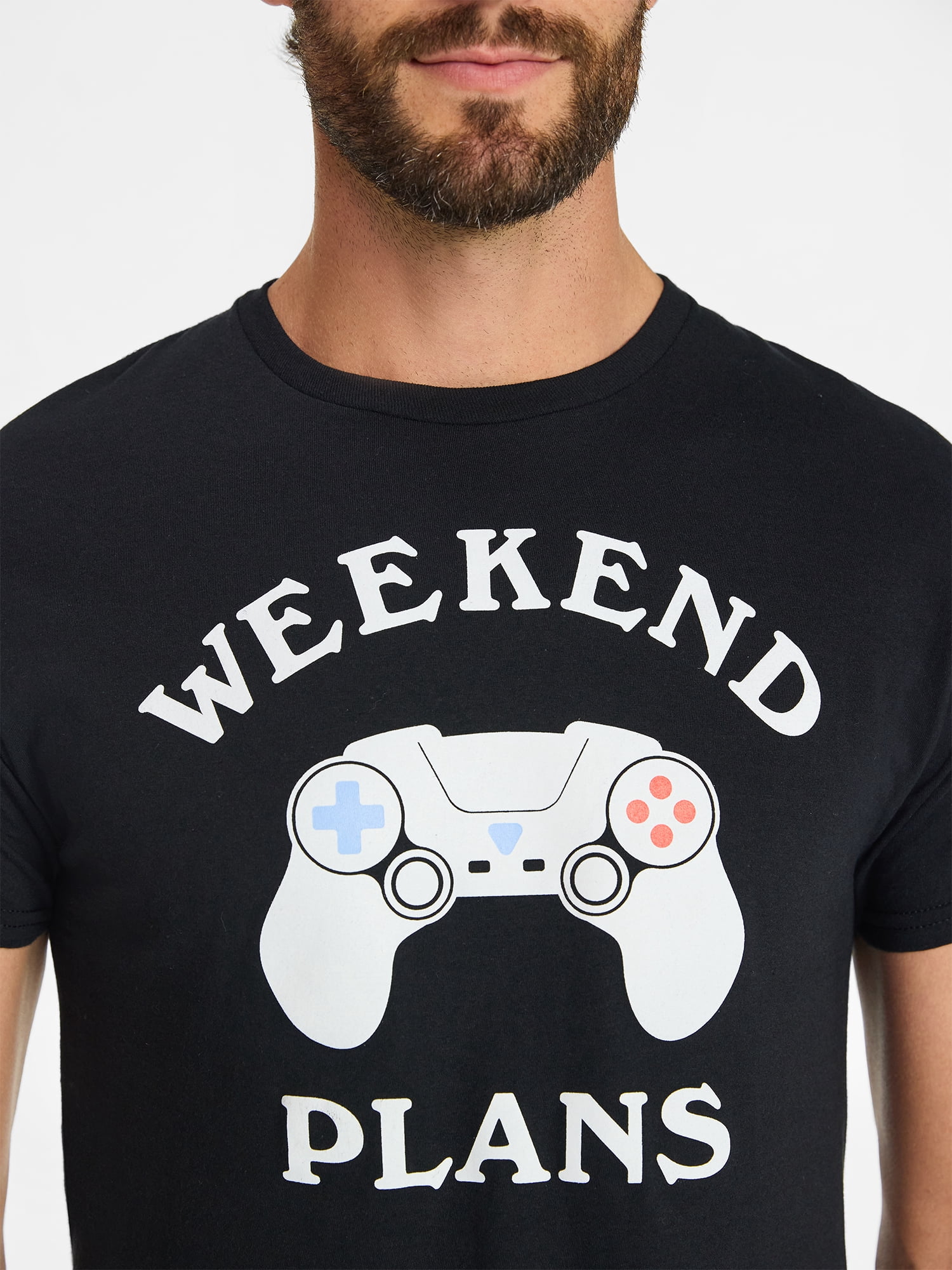 Weekend Plans Men's and Big Men's Cotton Graphic Tee with Short Sleeves, Sizes S-3XL