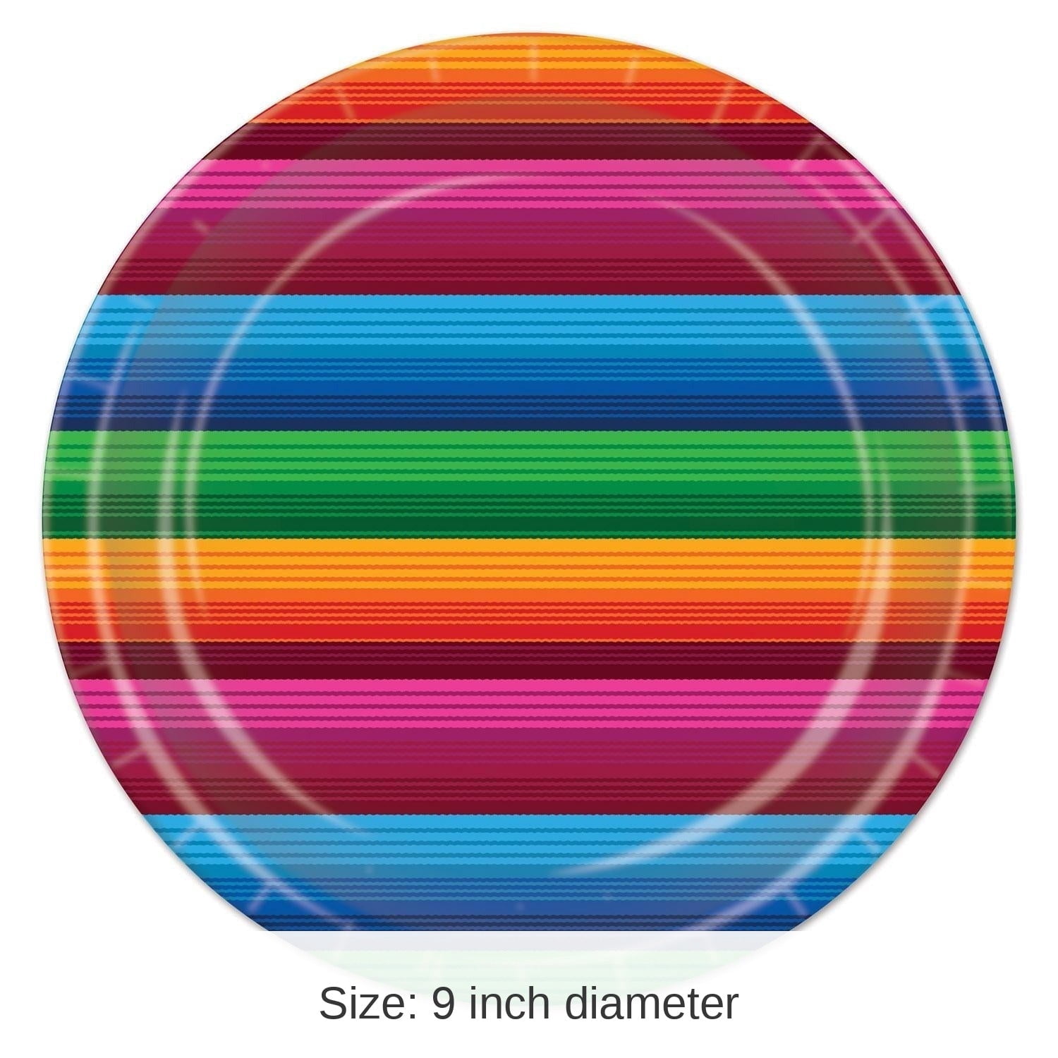 96 Pack Beistle Fiesta Paper Plates 9 inch